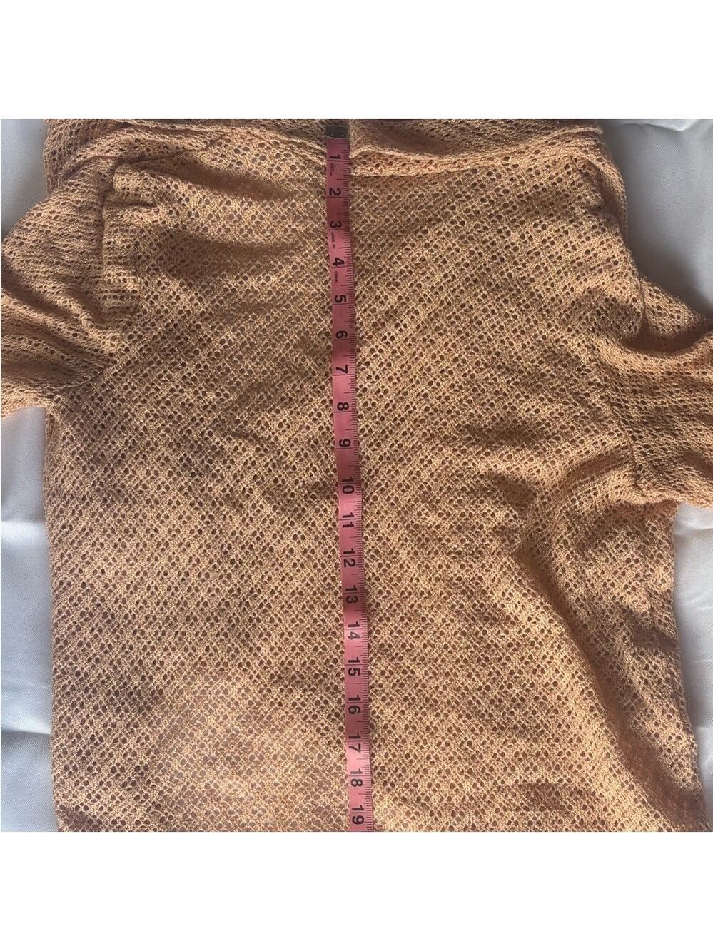 Ruby Rd. Shimmering Gold/peach Knit Top - Picture 4 of 5
